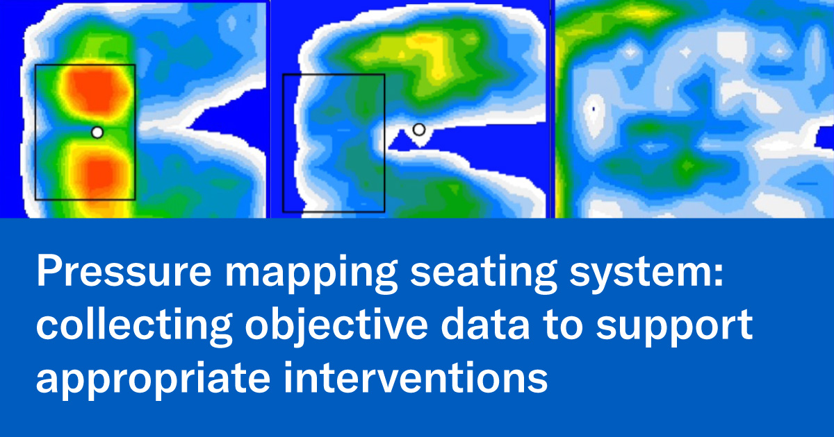 Pressure mapping seating system collecting objective data to support